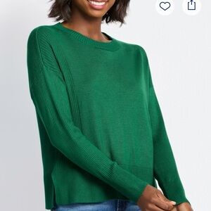 Market & Spruce-NWTO Green Long Sleeve Sweater XL